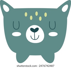 Cat Shape Plant Pot Vector Illustration