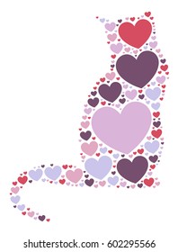 Cat shape vector design illustration
