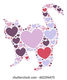 Cat shape vector design illustration
