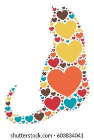 Cat shape vector design illustration
