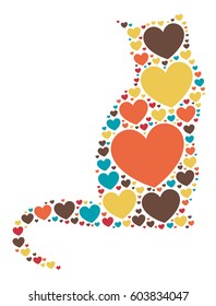 Cat shape vector design illustration
