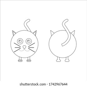 cat shaped icon. illustration for web and mobile