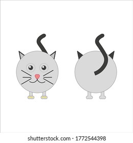 cat shaped icon. illustration for web and mobile