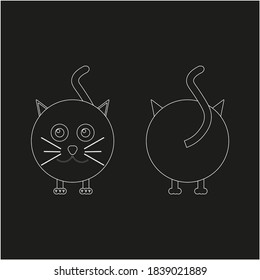 Katzenförmige Ikone. Illustration für Web und Mobile