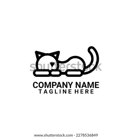 Cat shaped logo and icon. Suitable for your brand that is engaged in the maintenance and sale of exotic cat brilliance
