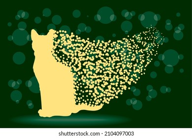 cat shimmer silhouette style icon