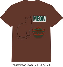 cat shirt | a typography t shirt for men and women who loves cat and mew 