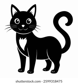 The cat should have a playful and charming posture