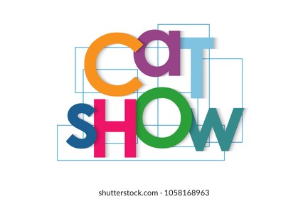 Cat show vector letters