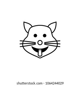 cat shows the tongue icon. Detailed set of avatars of professions icons. Premium quality line graphic design. One of the collection icons for websites, web design, mobile app on white background