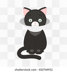 Cat sick icon cartoon style. One icon of a large cat theme collection.