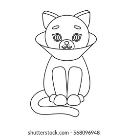 Cat sick icon of vector illustration for web and mobile