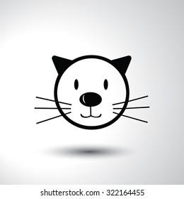 Cat sign flat icon