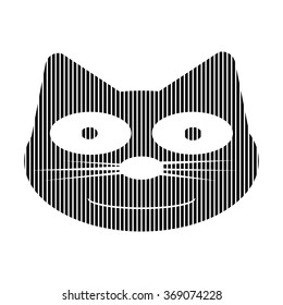 Cat sign on white background. Vector illustration.