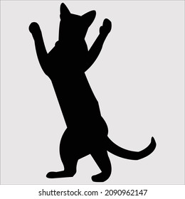 Cat  silhouette art vector image