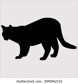 Cat  silhouette art vector image