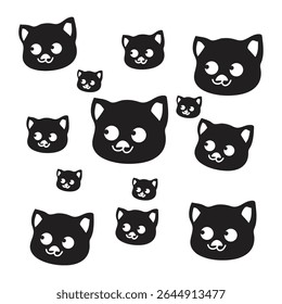 cat silhouette background nice illustration,aesthetic and cute