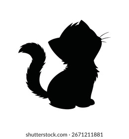 Design de vetor preto Silhueta Cat. 