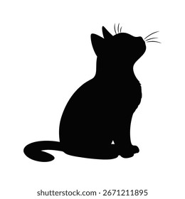 Katze Silhouette schwarzen Vektordesign. 