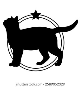 Cat silhouette, Cat, Cat breeds, logo, vector, silhouette, i love my dog, logo, vector, silhouette, i love my dog, animal, illustration, icon, sign, design, black, symbol, pet, love