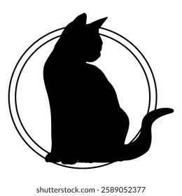 Cat silhouette, Cat, Cat breeds, logo, vector, silhouette, i love my dog, logo, vector, silhouette, i love my dog, animal, illustration, icon, sign, design, black, symbol, pet, love