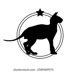 Cat silhouette, Cat, Cat breeds, logo, vector, silhouette, i love my dog, animal, illustration, icon, sign, design, black, symbol, pet, love