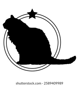 Cat silhouette, Cat, Cat breeds, logo, vector, silhouette, i love my dog, animal, illustration, icon, sign, design, black, symbol, pet, love