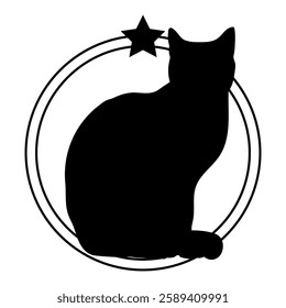 Cat silhouette, Cat, Cat breeds, logo, vector, silhouette, i love my dog, animal, illustration, icon, sign, design, black, symbol, pet, love