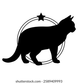 Cat silhouette, Cat, Cat breeds, logo, vector, silhouette, i love my dog, animal, illustration, icon, sign, design, black, symbol, pet, love