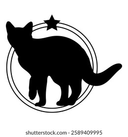 Cat silhouette, Cat, Cat breeds, logo, vector, silhouette, i love my dog, animal, illustration, icon, sign, design, black, symbol, pet, love