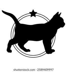 Cat silhouette, Cat, Cat breeds, logo, vector, silhouette, i love my dog, animal, illustration, icon, sign, design, black, symbol, pet, love