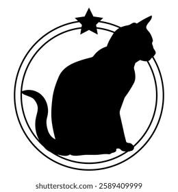 Cat silhouette, Cat, Cat breeds, logo, vector, silhouette, i love my dog, animal, illustration, icon, sign, design, black, symbol, pet, love