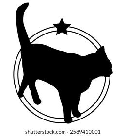 Cat silhouette, Cat, Cat breeds, logo, vector, silhouette, i love my dog, animal, illustration, icon, sign, design, black, symbol, pet, love