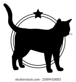 Cat silhouette, Cat, Cat breeds, logo, vector, silhouette, i love my dog, animal, illustration, icon, sign, design, black, symbol, pet, love