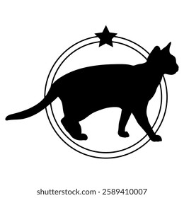 Cat silhouette, Cat, Cat breeds, logo, vector, silhouette, i love my dog, animal, illustration, icon, sign, design, black, symbol, pet, love