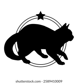 Cat silhouette, Cat, Cat breeds, logo, vector, silhouette, i love my dog, animal, illustration, icon, sign, design, black, symbol, pet, love