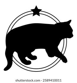 Cat silhouette, Cat, Cat breeds, logo, vector, silhouette, i love my dog, animal, illustration, icon, sign, design, black, symbol, pet, love