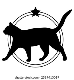 Cat silhouette, Cat, Cat breeds, logo, vector, silhouette, i love my dog, animal, illustration, icon, sign, design, black, symbol, pet, love