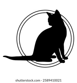 Cat silhouette, Cat, Cat breeds, logo, vector, silhouette, i love my dog, animal, illustration, icon, sign, design, black, symbol, pet, love