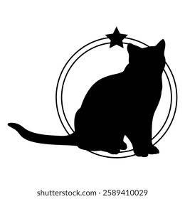 Cat silhouette, Cat, Cat breeds, logo, vector, silhouette, i love my dog, animal, illustration, icon, sign, design, black, symbol, pet, love