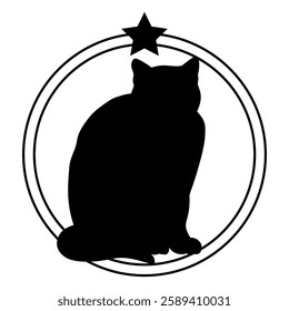 Cat silhouette, Cat, Cat breeds, logo, vector, silhouette, i love my dog, animal, illustration, icon, sign, design, black, symbol, pet, love