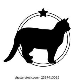 Cat silhouette, Cat, Cat breeds, logo, vector, silhouette, i love my dog, animal, illustration, icon, sign, design, black, symbol, pet, love