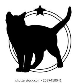 Cat silhouette, Cat, Cat breeds, logo, vector, silhouette, i love my dog, animal, illustration, icon, sign, design, black, symbol, pet, love