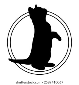 Cat silhouette, Cat, Cat breeds, logo, vector, silhouette, i love my dog, animal, illustration, icon, sign, design, black, symbol, pet, love