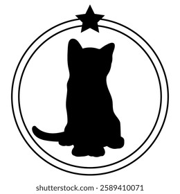 Cat silhouette, Cat, Cat breeds, logo, vector, silhouette, i love my dog, animal, illustration, icon, sign, design, black, symbol, pet, love