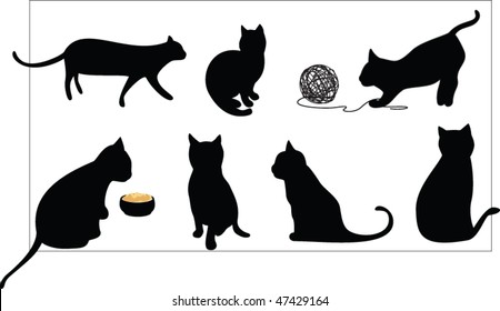 cat silhouette collection