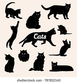 Cat silhouette collection