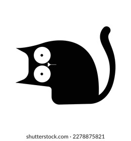 Cat silhouette drawing illustration icon svg