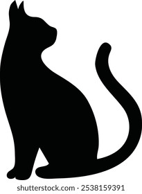 Cat Silhouette Element Isolated Set