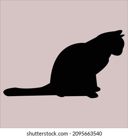 Cat silhouette free download vector